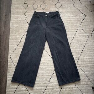 Abercrombie Curve Love High Rise Wide Leg Jeans